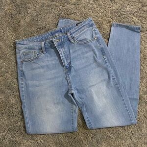 Light Blue Denim Skinny High-Rise Jeans